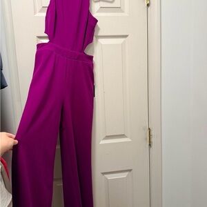 Express side cut flare leg Jumpsuit